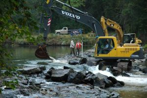 truck in the river