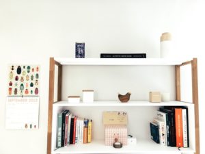 shelves organize books